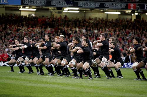 New Zealand All Blacks perform the Haka